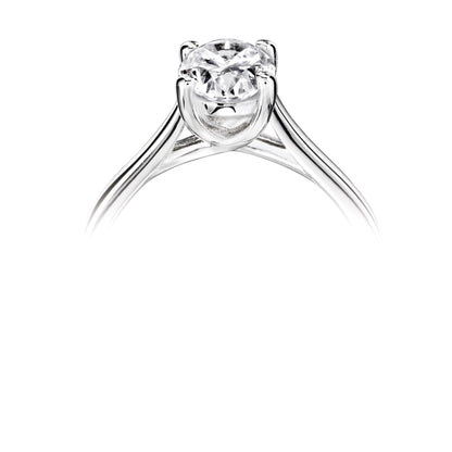 Platinum Lab Grown Oval Solitaire Diamond Ring 0.75ct - Robert Anthony Jewellers, Edinburgh
