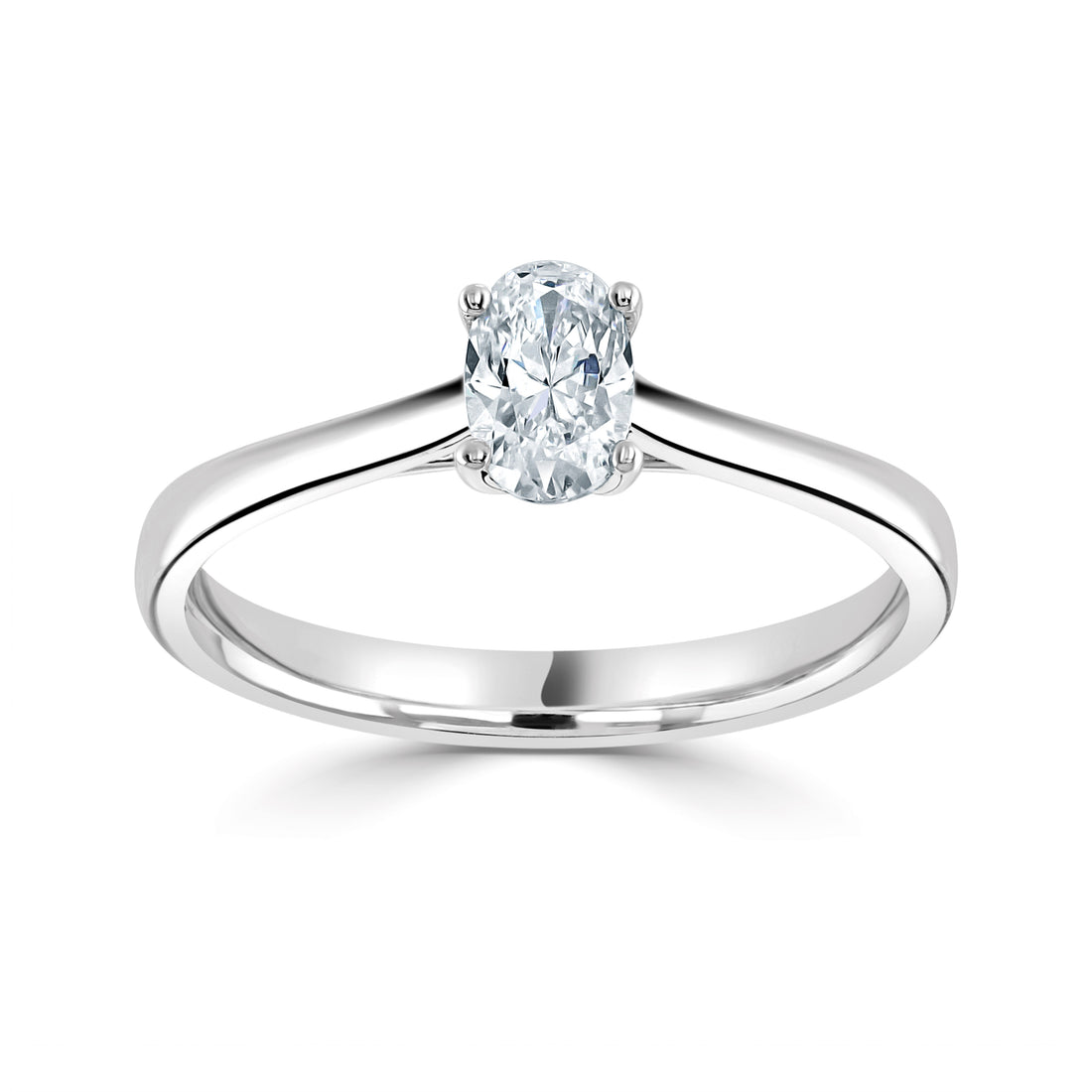 Platinum Lab Grown Oval Solitaire Diamond Ring 0.75ct - Robert Anthony Jewellers, Edinburgh