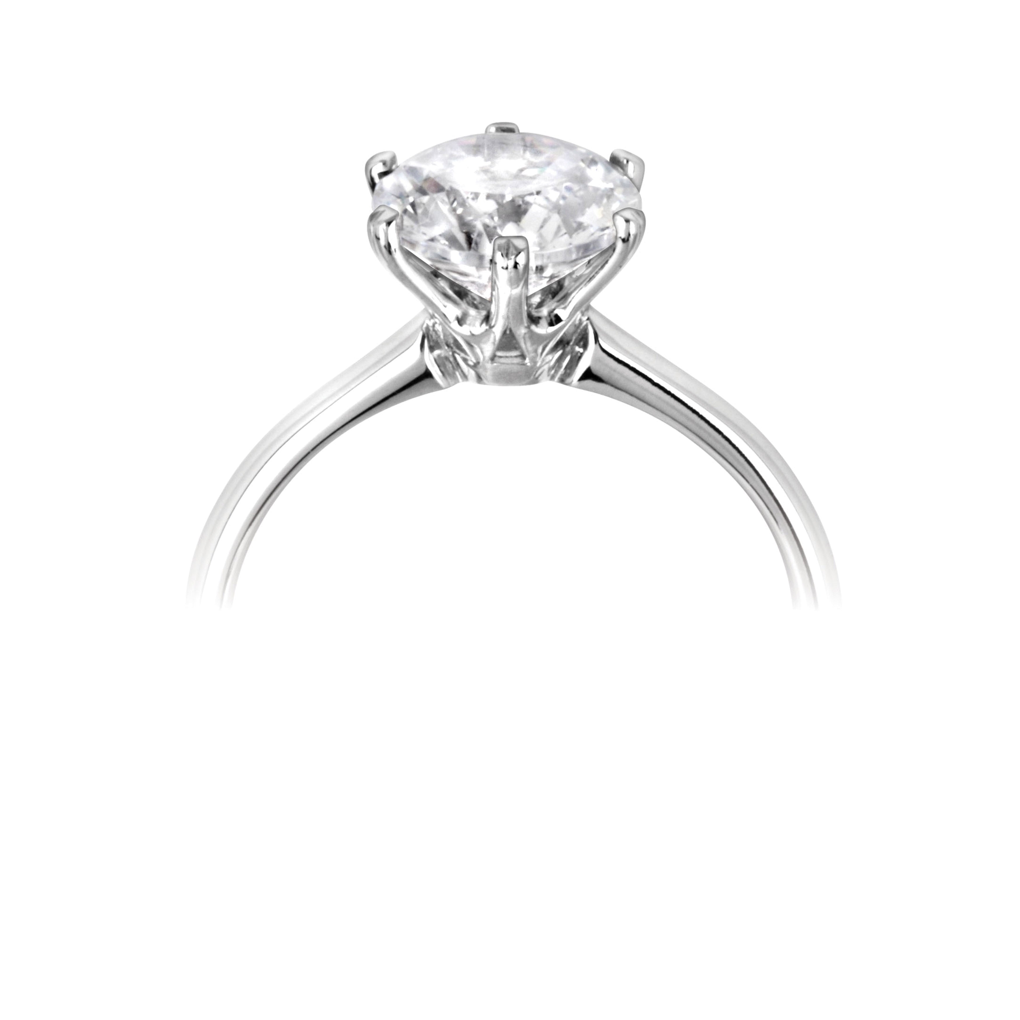 Platinum Lab Grown Round Brilliant Cut Solitaire 6 Claw - Robert Anthony Jewellers, Edinburgh