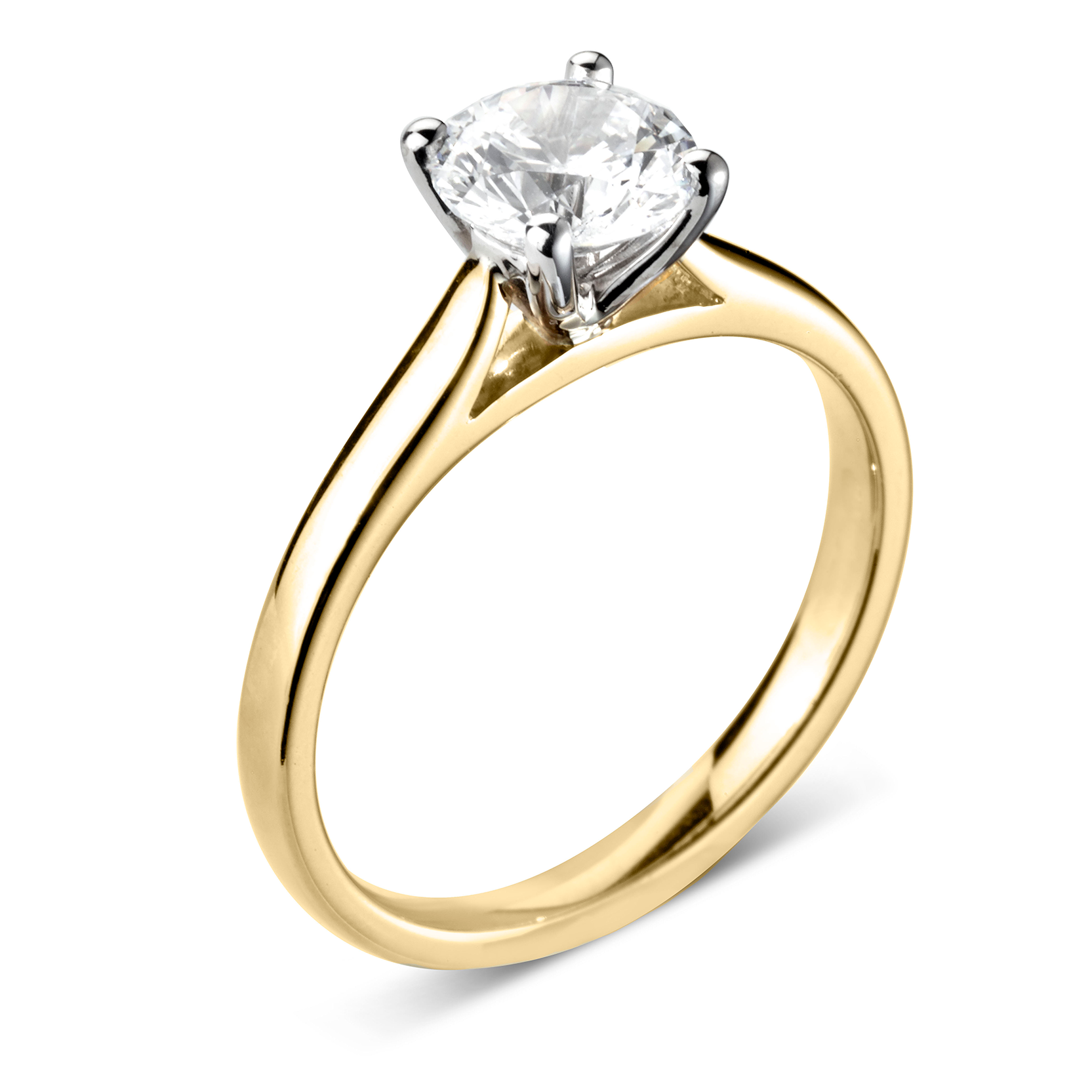 18-carat Yellow Gold Lab Grown Diamond Solitaire Ring 0.5ct