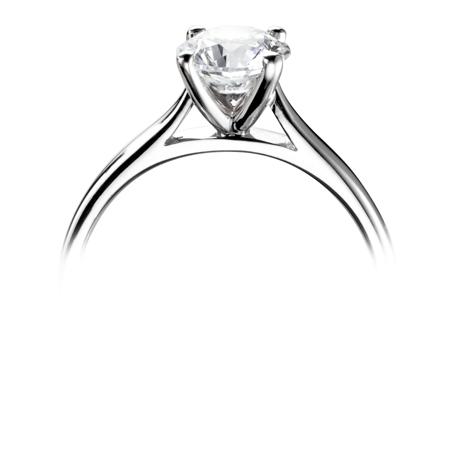 18CT White Gold Round Diamond Solitaire Ring - Robert Anthony Jewellers, Edinburgh