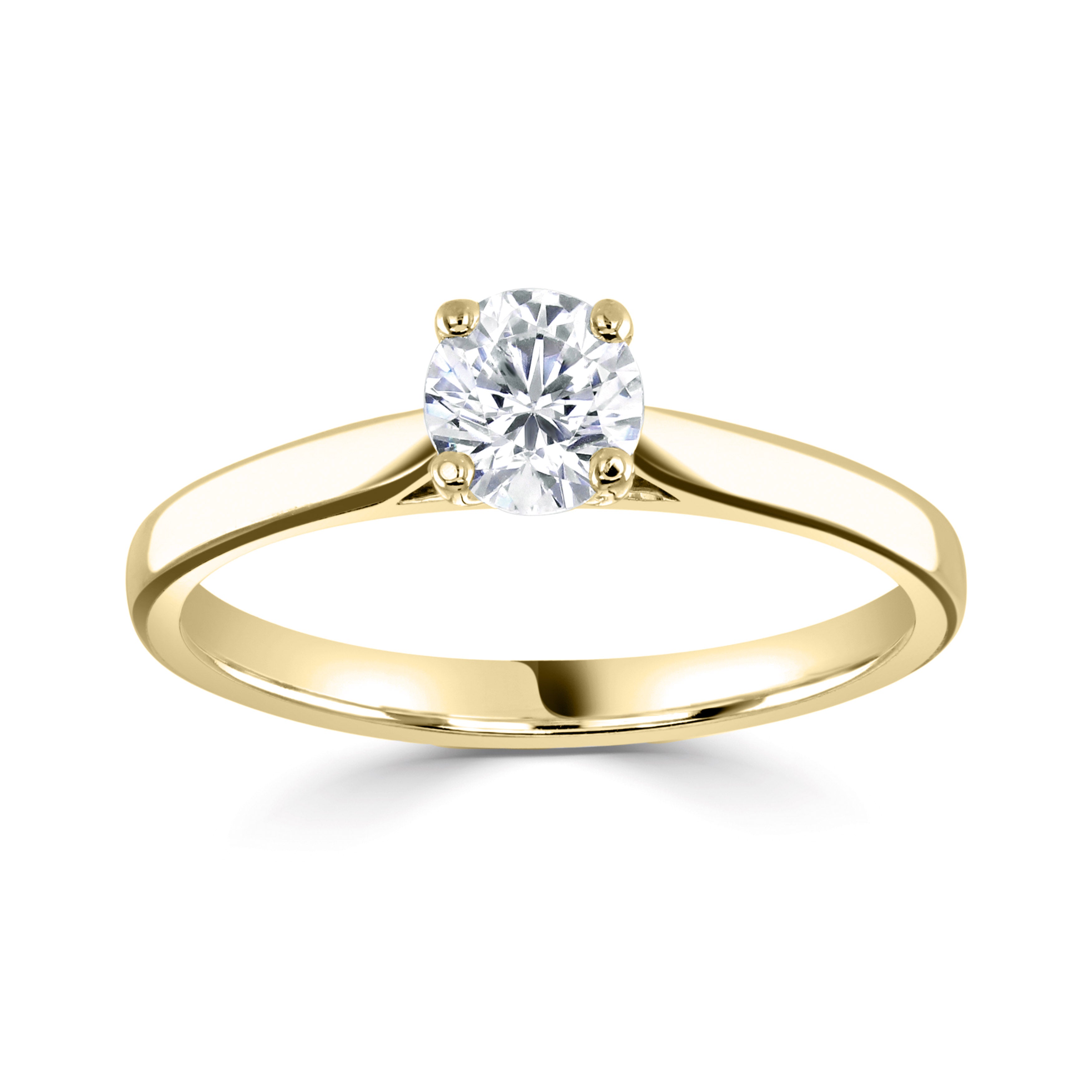 18-carat Yellow Gold Lab Grown Diamond Solitaire Ring 0.5ct - Robert Anthony Jewellers, Edinburgh