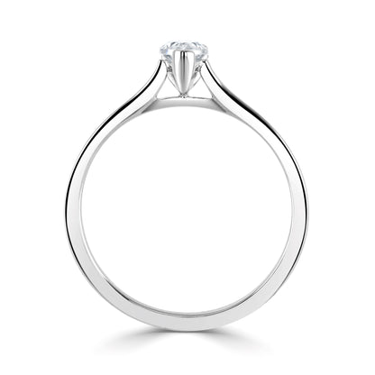 Platinum Pear Cut Diamond Solitaire Ring - Robert Anthony Jewellers, Edinburgh