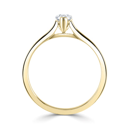 18CT Yellow Gold Pear Cut Lab Grown Diamond Solitaire Ring 1ct - Robert Anthony Jewellers, Edinburgh