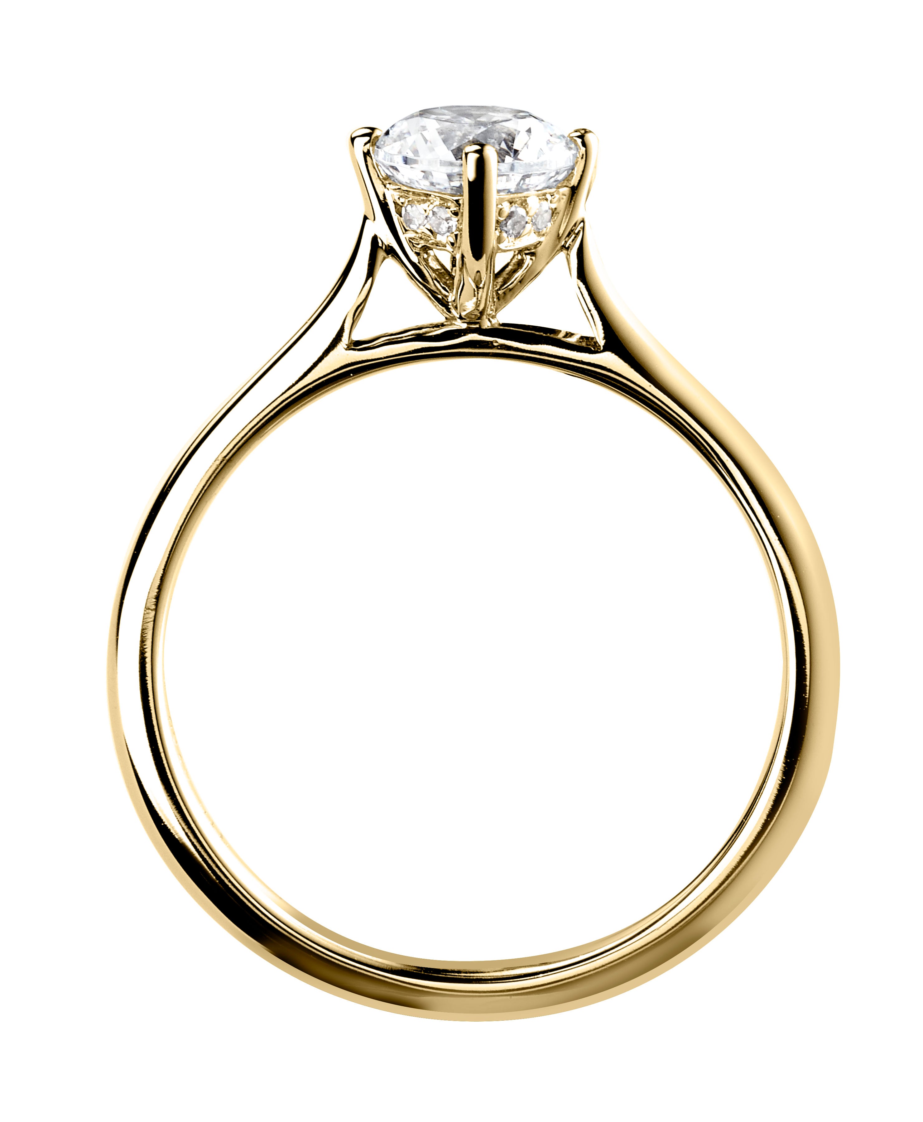 18CT Yellow Gold Diamond Lab Grown Solitaire Diamond Ring 0.5ct - Robert Anthony Jewellers, Edinburgh