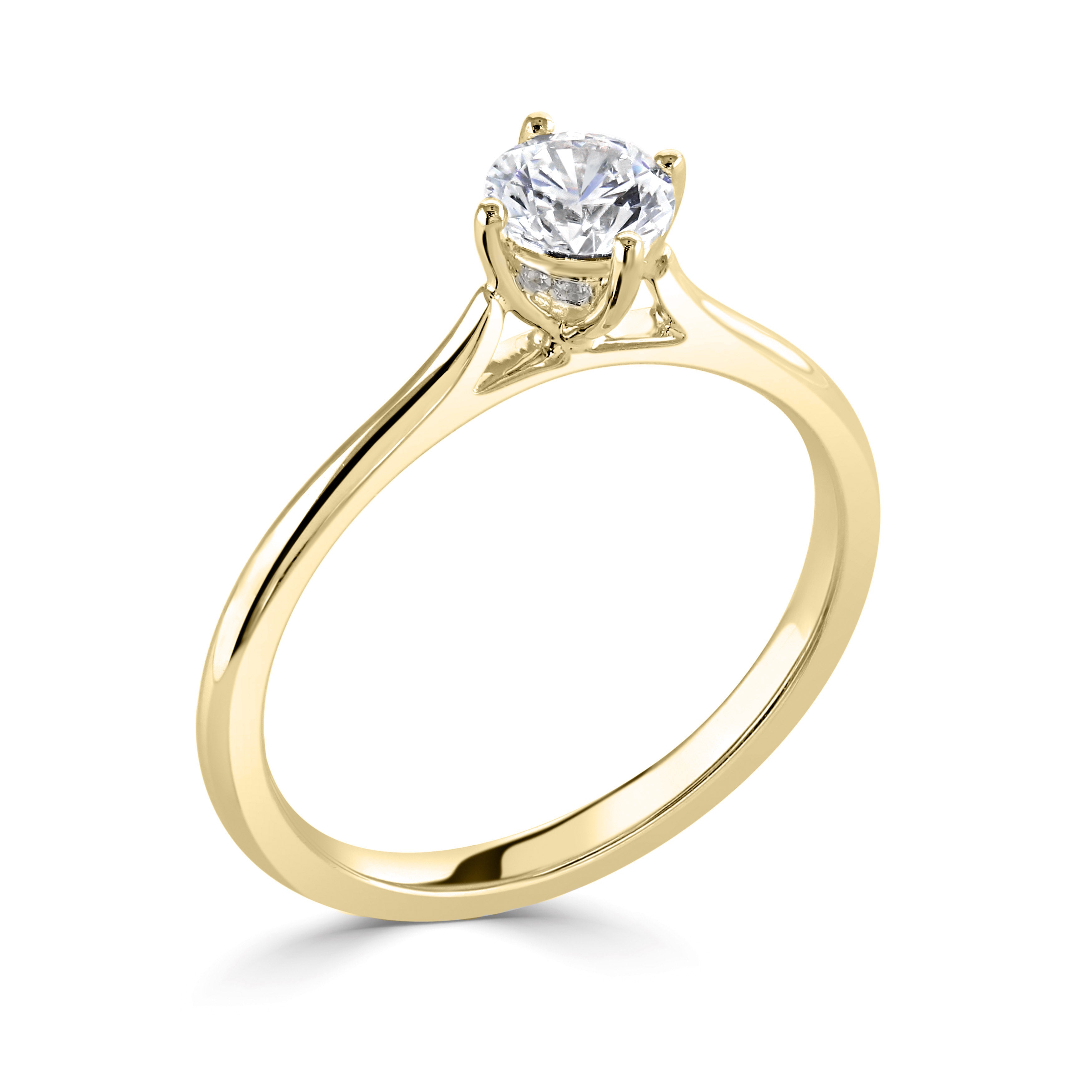 18CT Yellow Gold Diamond Lab Grown Solitaire Diamond Ring 0.5ct - Robert Anthony Jewellers, Edinburgh
