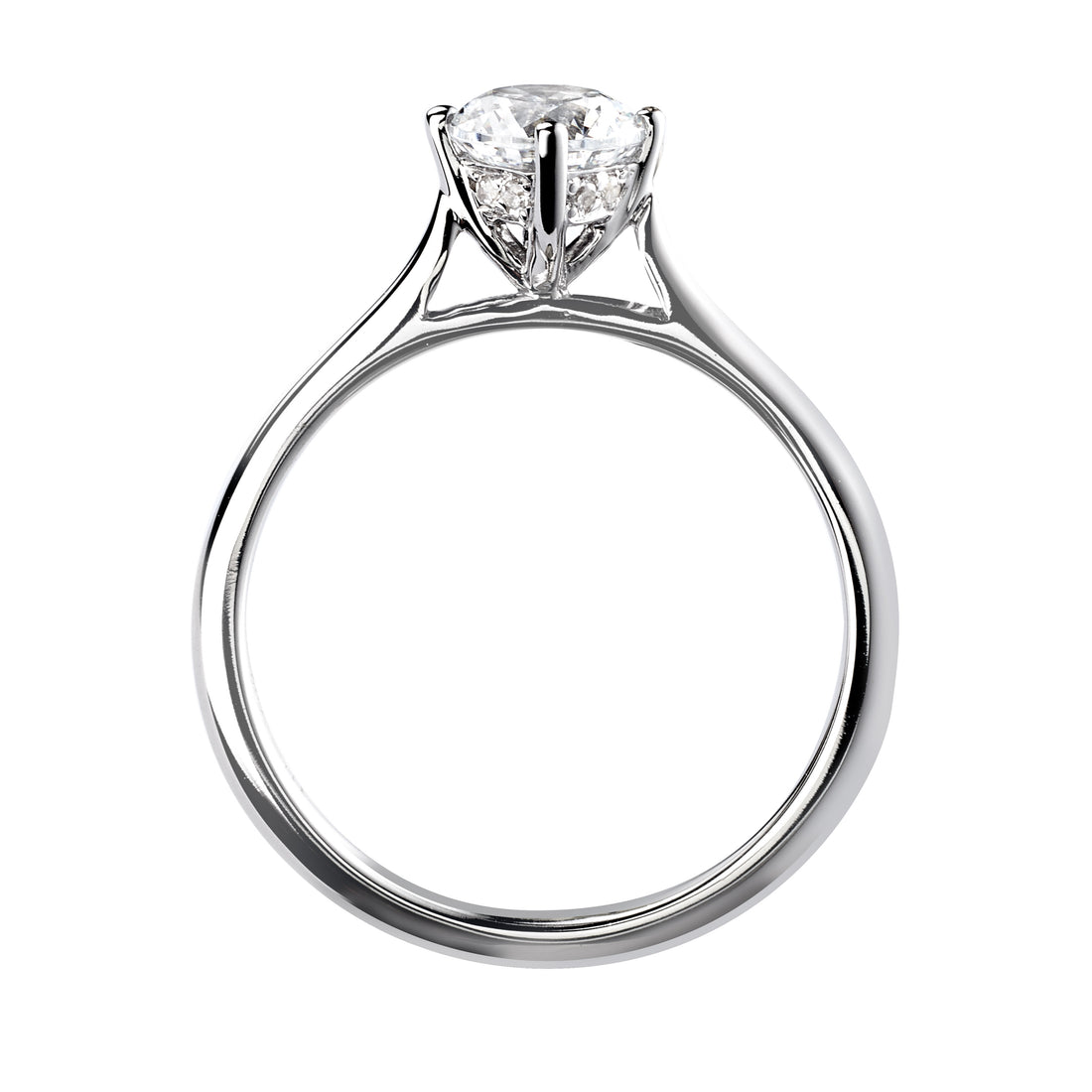 Platinum Lab Grown Diamond Compass Set Solitaire Ring 0.5ct - Robert Anthony Jewellers, Edinburgh