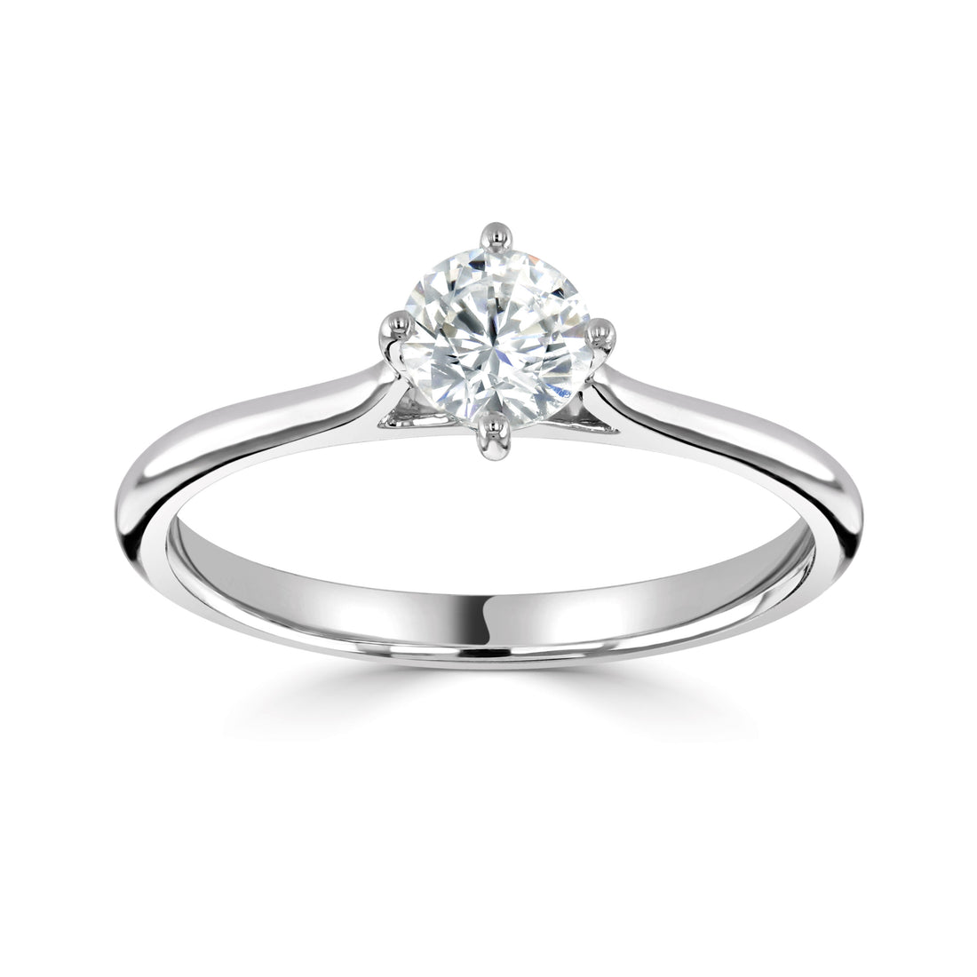 Platinum Lab Grown Diamond Compass Set Solitaire Ring 0.5ct - Robert Anthony Jewellers, Edinburgh