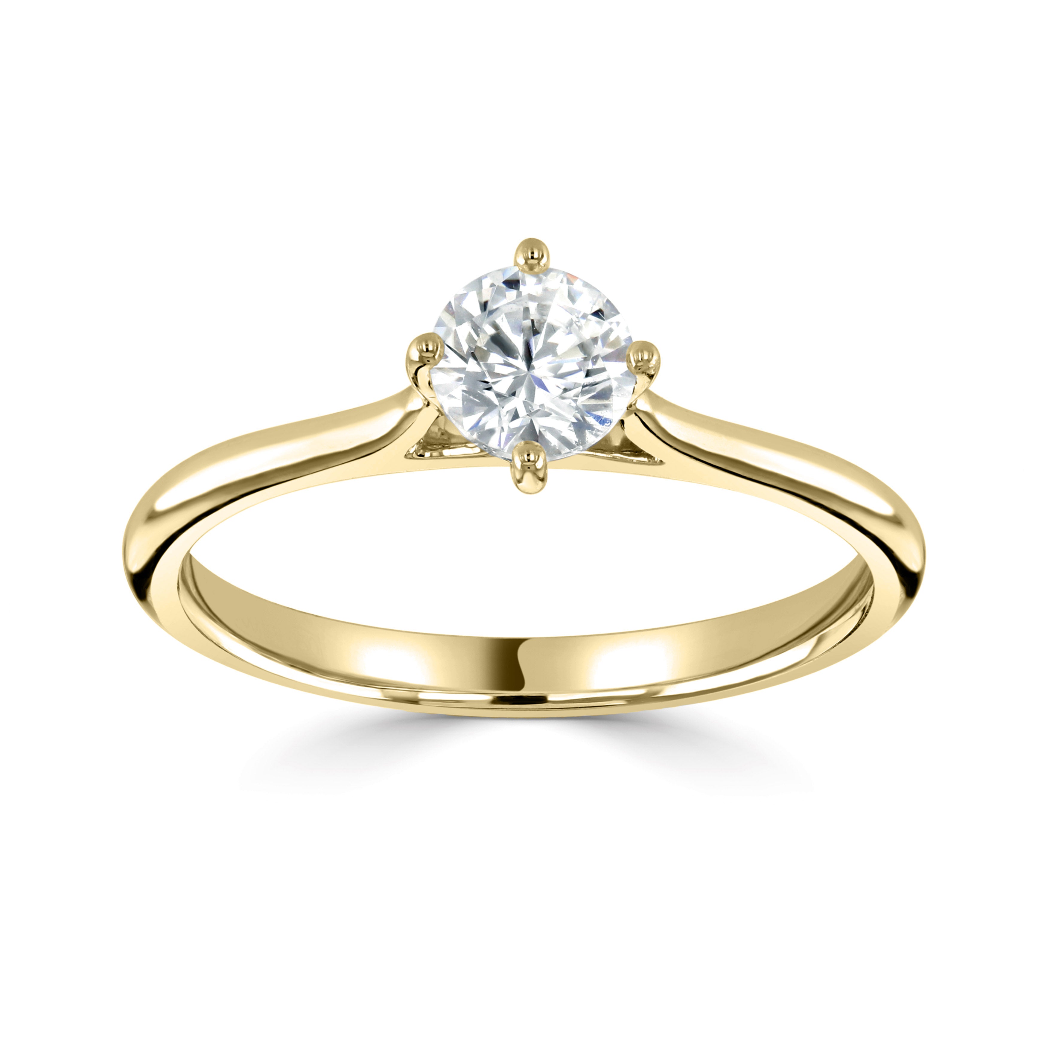 18CT Yellow Gold Diamond Lab Grown Solitaire Diamond Ring 0.5ct - Robert Anthony Jewellers, Edinburgh