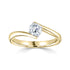 18-Carat Yellow Gold Lab Grown Diamond Crossover Solitaire Ring 1.1ct - Robert Anthony Jewellers, Edinburgh