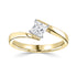 18CT Yellow Gold Princess Cut Diamond Cross Over Solitaire Ring - Robert Anthony Jewellers, Edinburgh