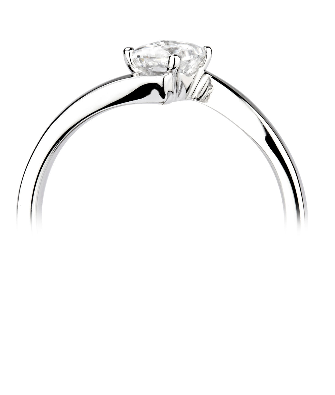 Platinum Princess Cut Lab Grown Diamond Crossover Ring 1.11ct