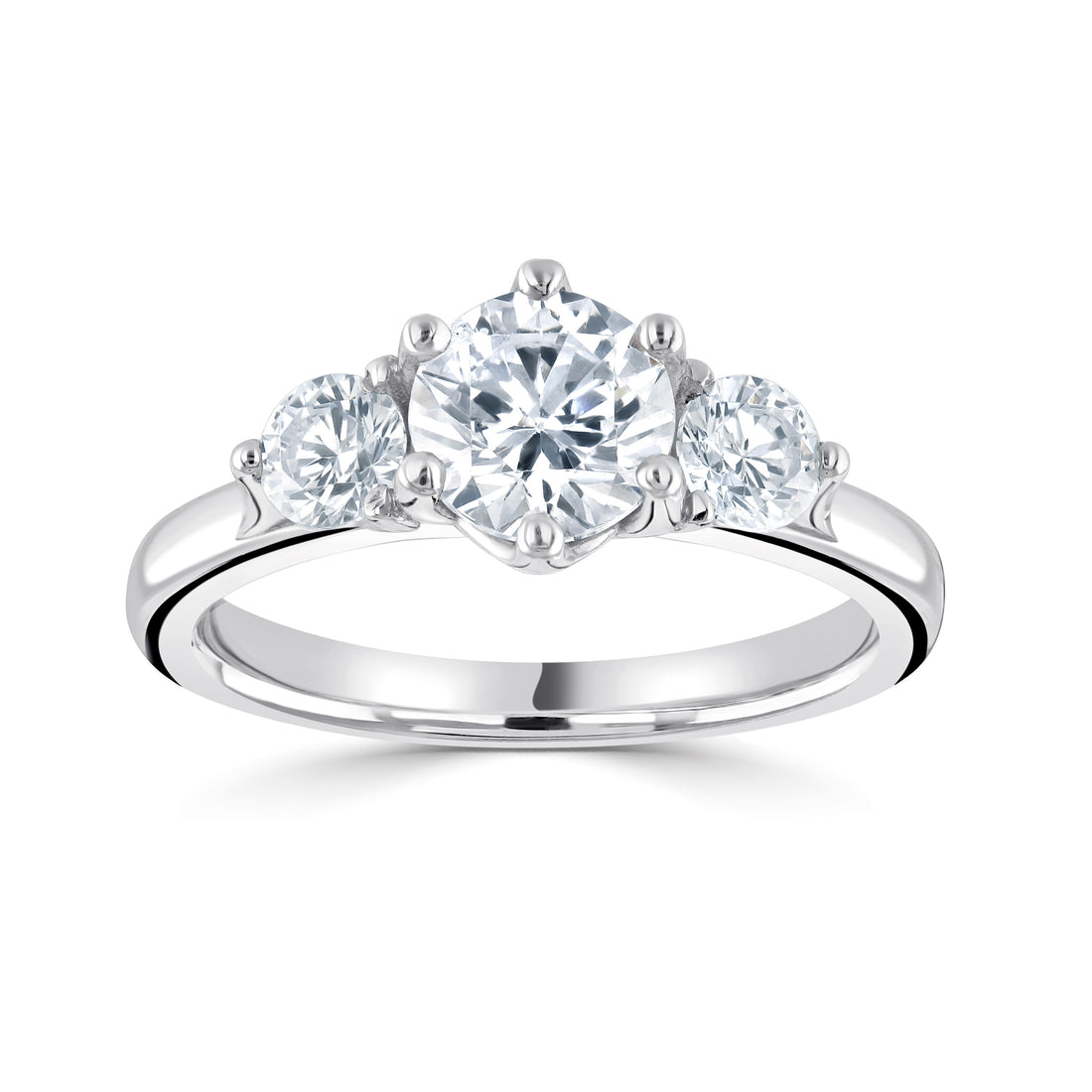 18CT White Gold Three Stone Lab Grown Diamond Ring 1.2cts - Robert Anthony Jewellers, Edinburgh