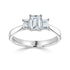 Platinum Emerald Cut Lab Grown Diamond 3 Stone Ring 1.5cts - Robert Anthony Jewellers, Edinburgh