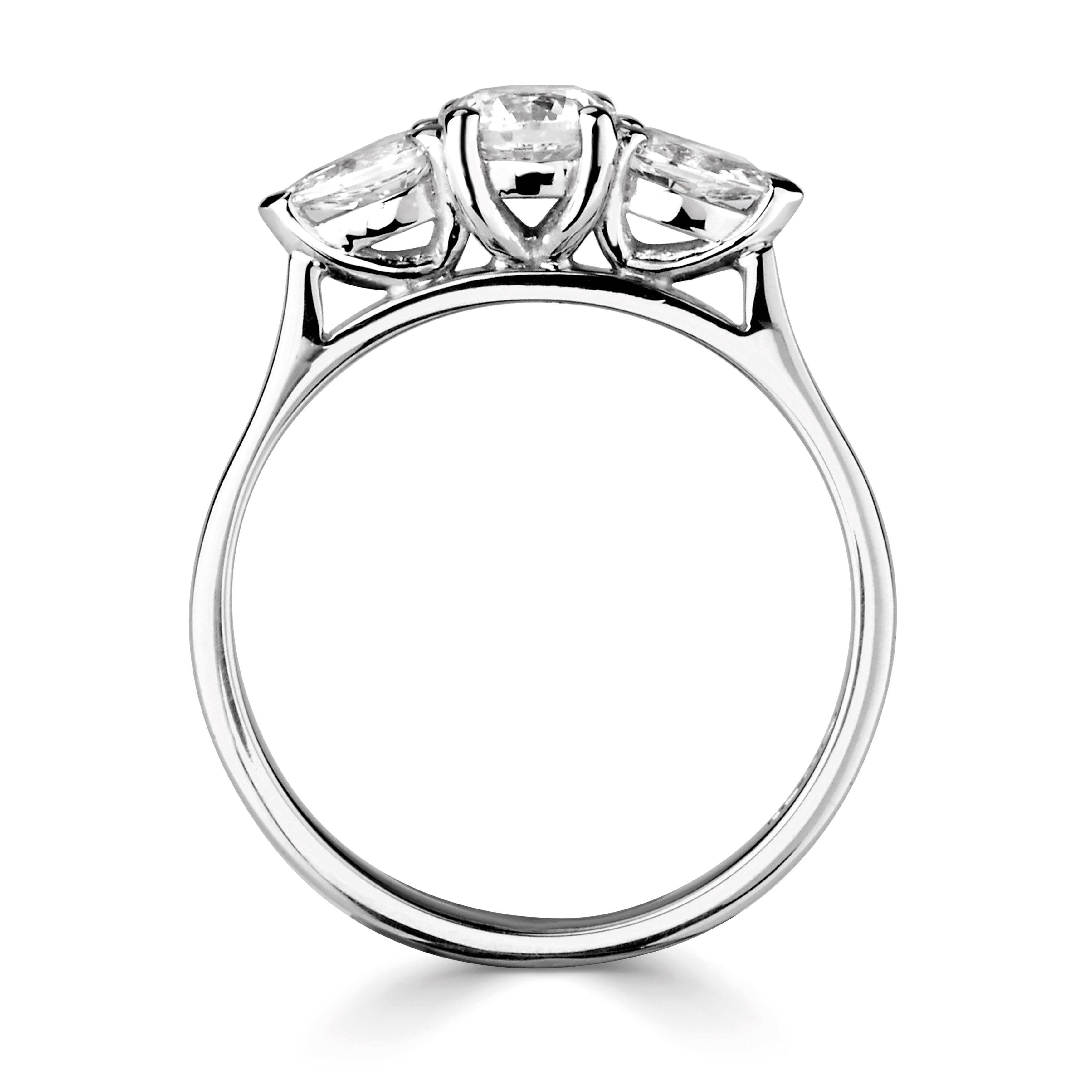 Platinum and Diamond Three Stone Ring - Robert Anthony Jewellers, Edinburgh