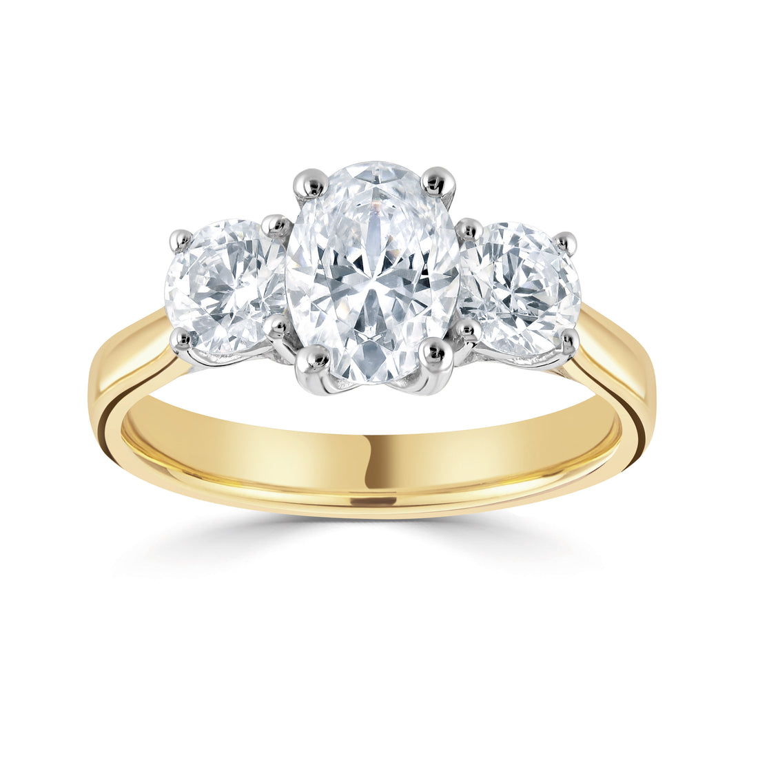 18CT Oval Diamond Three Stone Ring - Robert Anthony Jewellers, Edinburgh