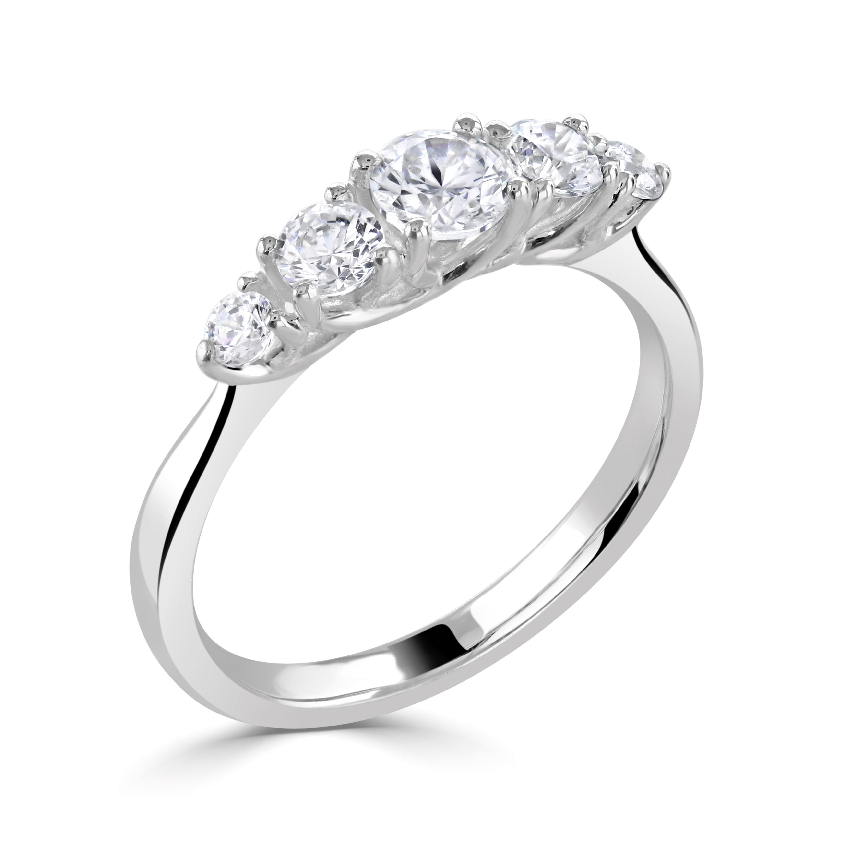 Eternal — 18CT White Gold Graduated 5-stone Diamond Ring