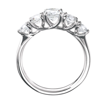 Eternal — 18CT White Gold Graduated 5-stone Diamond Ring - Robert Anthony Jewellers, Edinburgh