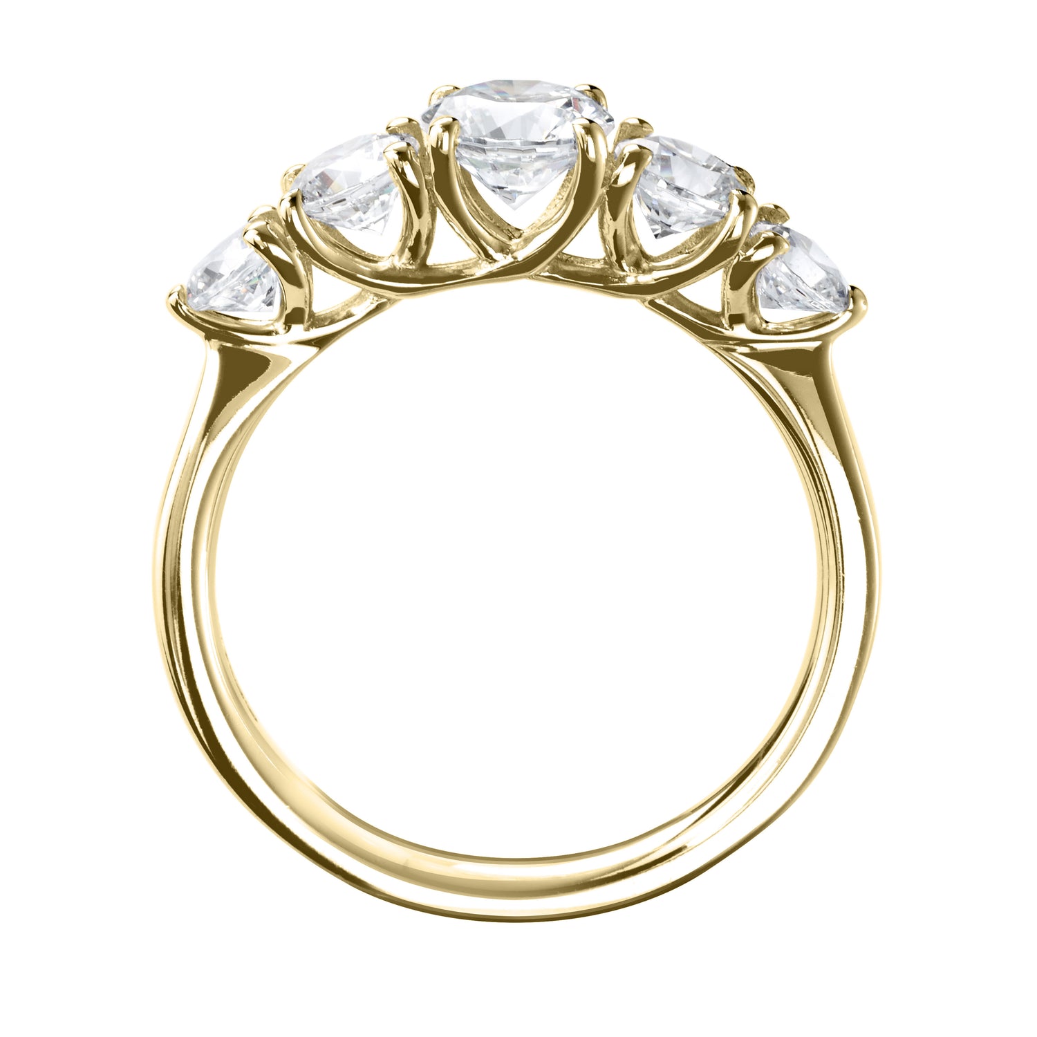 ETERNAL — 18CT Yellow Gold 5 Stone Graduated Diamond Ring - Robert Anthony Jewellers, Edinburgh