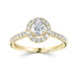 18CT Yellow Gold Diamond Halo Ring - Robert Anthony Jewellers, Edinburgh