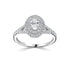 Platinum Double Halo Lab Grown Oval Diamond Ring 1.01cts - Robert Anthony Jewellers, Edinburgh