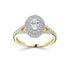 18CT Yellow Gold Double Halo Oval Lab Grown Diamond Ring 1.15cts - Robert Anthony Jewellers, Edinburgh