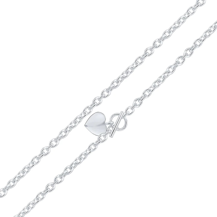 Silver 6mm Cable Chain with T-Bar - Robert Anthony Jewellers, Edinburgh