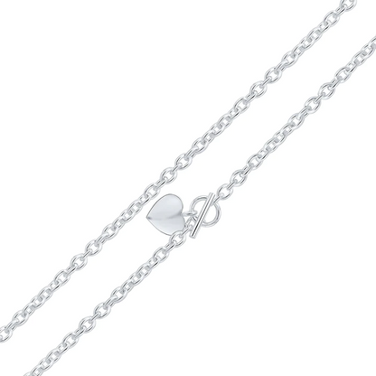 Silver 6mm Cable Chain with T-Bar - Robert Anthony Jewellers, Edinburgh