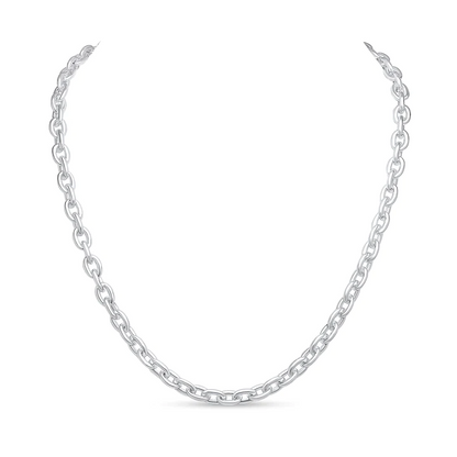 Silver 7mm Cable Chain with T-Bar - Robert Anthony Jewellers, Edinburgh
