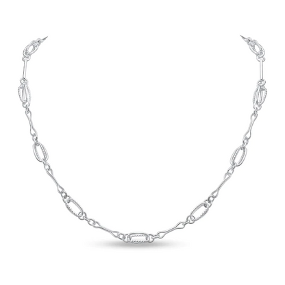 Silver Handmade 7.6mm Pinch Pin Cage Chain