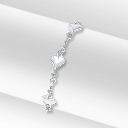 Silver Handmade 8.5mm Heart Twist Chain - Robert Anthony Jewellers, Edinburgh
