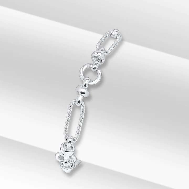 Silver Handmade 8mm Textured Long Oval Chain - Robert Anthony Jewellers, Edinburgh