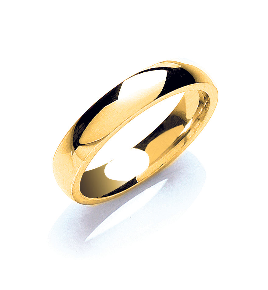 4mm Classic 9ct Traditional Court Shaped Wedding Band - Robert Anthony Jewellers, Edinburgh