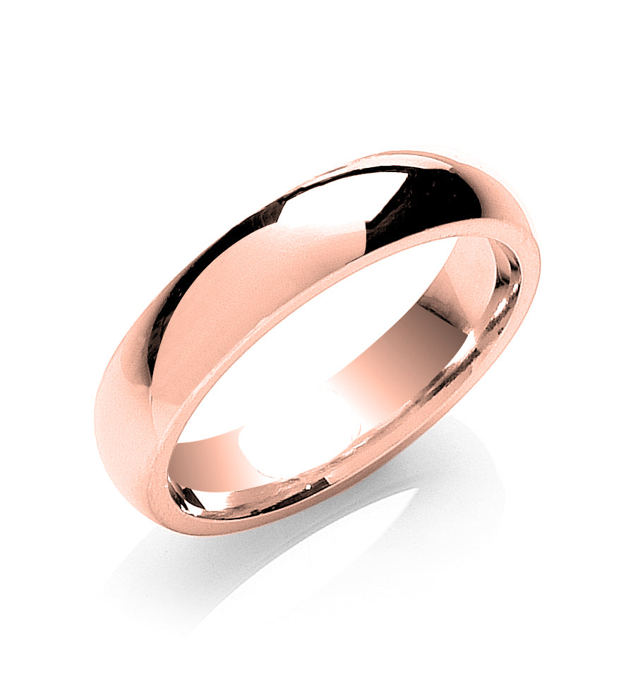 5mm Classic 9ct Traditional Court Shaped Wedding Band