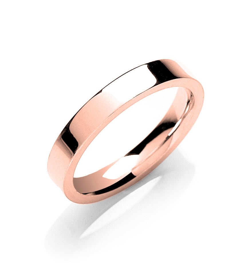 3mm Classic 9ct Flat Court Shaped Wedding Band - Robert Anthony Jewellers, Edinburgh