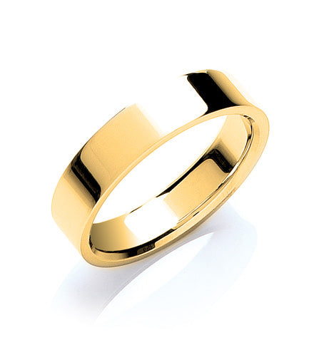 5mm Premium 18ct Flat Court Shaped Wedding Band - Robert Anthony Jewellers, Edinburgh