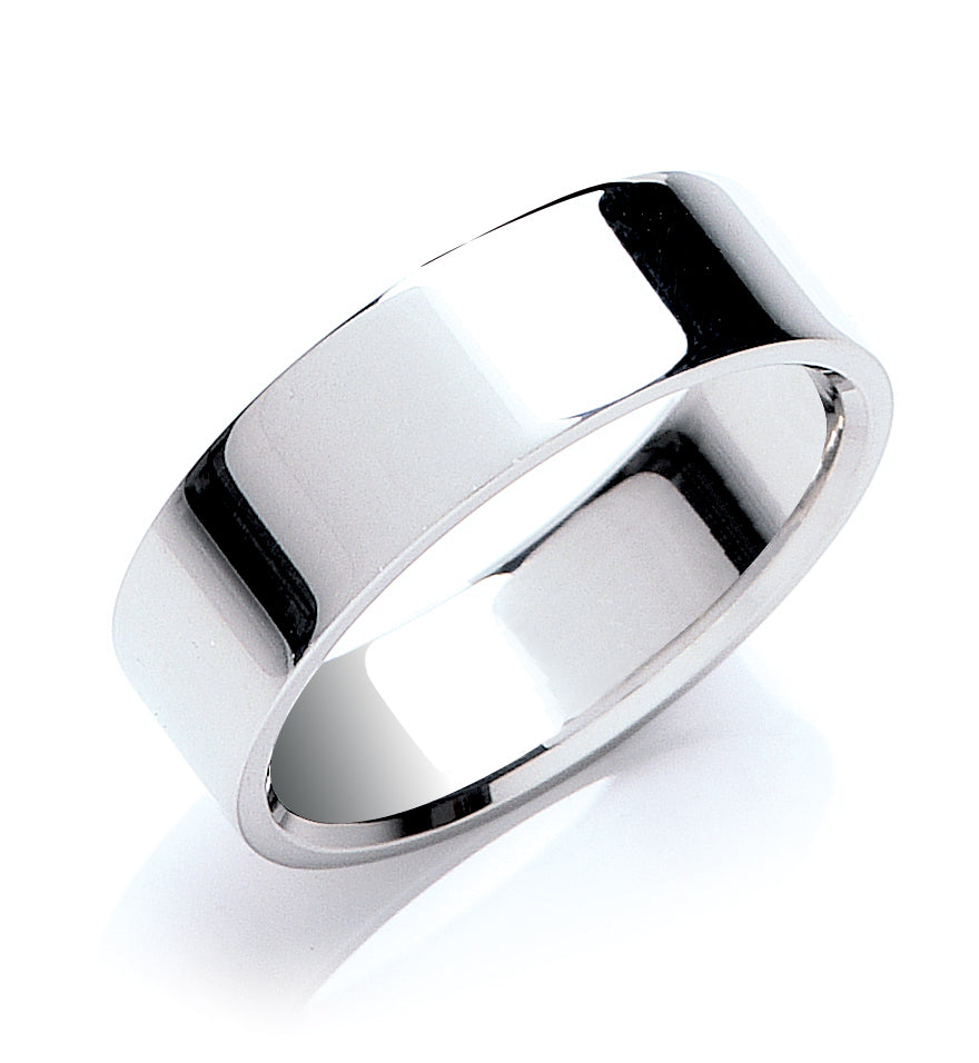 7mm Classic 9ct Flat Court Shaped Wedding Band - Robert Anthony Jewellers, Edinburgh