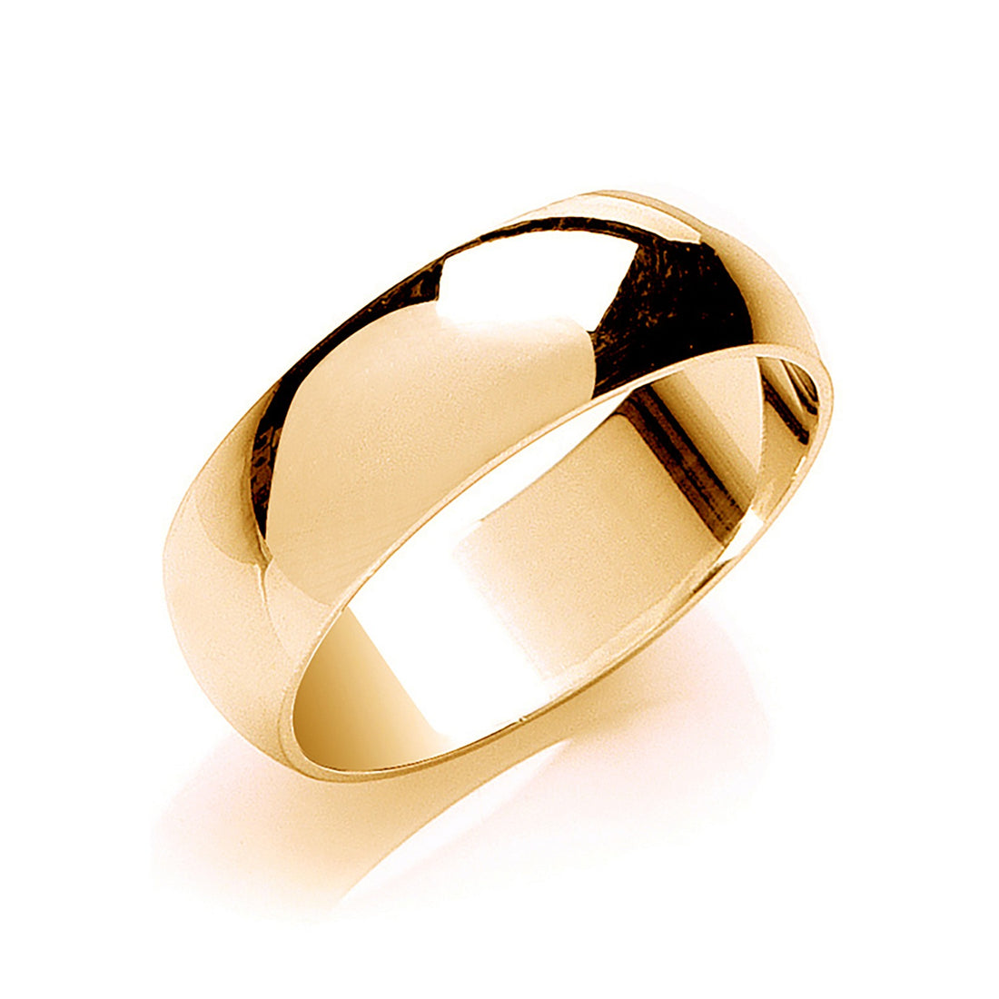 7mm Classic 9ct D-Shaped Wedding Band - Robert Anthony Jewellers, Edinburgh