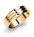 7mm 9CT Gold Double Grooved, Bevelled Edge Wedding Band - Robert Anthony Jewellers, Edinburgh