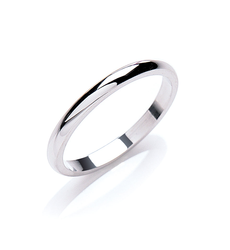 2.5mm Classic 9ct D-Shaped Wedding Band - Robert Anthony Jewellers, Edinburgh