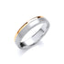 5mm 9CT Two Colour Matte and Polished Finish Wedding Band - Robert Anthony Jewellers, Edinburgh