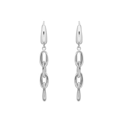 9ct. Yellow Gold Drop Stud Oval Link Earrings - Robert Anthony Jewellers, Edinburgh