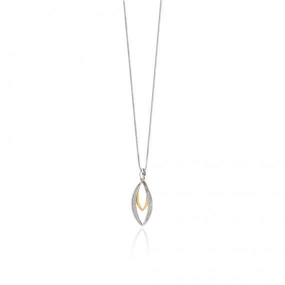 Fiorelli Silver Open Marquise Pendant - Robert Anthony Jewellers, Edinburgh